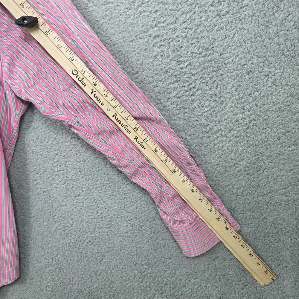 Vtg Polo Ralph Lauren Regent Shirt Men's 16 32/33 Pink Striped Long Sleeve
